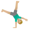 Man Cartwheeling: Medium-Light Skin Tone Emoji 🤸🏼‍♂️ image - Google Noto Color style