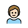 Child: Light Skin Tone Emoji 🧒🏻 image - OpenMoji style