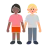 Women Holding Hands: Medium-Dark Skin Tone, Medium-Light Skin Tone