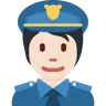 Police Officer: Light Skin Tone Emoji 👮🏻 image - Twitter / X (Twemoji) style
