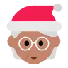 Mx Claus: Medium Skin Tone Emoji 🧑🏽‍🎄 image - Tossface style