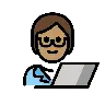 Technologist: Medium Skin Tone Emoji 🧑🏽‍💻 image - OpenMoji style