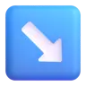 Emoji Sud-Estul Arrow ↘ image - Microsoft 3D Fluent style