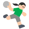 Woman Playing Handball: Light Skin Tone Emoji 🤾🏻‍♀️ image - Tossface style