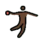 Man Playing Handball: Dark Skin Tone Emoji 🤾🏿‍♂️ image - OpenMoji style