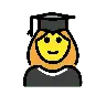 Woman Student Emoji 👩‍🎓 image - OpenMoji style