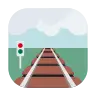 Emoji Linea ferroviaria 🛤 image - Tossface style
