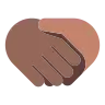 Handshake: Medium-Dark Skin Tone, Medium Skin Tone Emoji 🫱🏾‍🫲🏽 image - Tossface style
