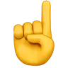 ホワイトアップポインティングインデックス Emoji ☝ image - Apple style