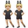 People With Bunny Ears: Medium-Light Skin Tone Emoji 👯🏼 image - Samsung style