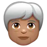 Older Person: Medium Skin Tone Emoji 🧓🏽 image - WhatsApp style
