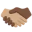 Handshake: Medium Skin Tone, Dark Skin Tone