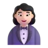 Woman In Tuxedo: Light Skin Tone Emoji 🤵🏻‍♀️ image - Microsoft 3D Fluent style