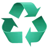 Schwarzes Universal-Recycling-Symbol Emoji ♻ image - WhatsApp style
