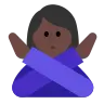 Woman Gesturing No: Dark Skin Tone Emoji 🙅🏿‍♀️ image - Tossface style