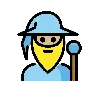 Man Mage: Medium-Light Skin Tone Emoji 🧙🏼‍♂️ image - OpenMoji style