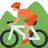Person Mountain Biking: Medium Skin Tone