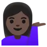 Woman Tipping Hand: Dark Skin Tone Emoji 💁🏿‍♀️ image - Google Noto Color style