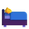 ที่พักสำหรับนอน Emoji 🛌 image - Microsoft 3D Fluent style