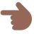 Backhand Index Pointing Left: Medium-Dark Skin Tone