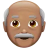 Old Man: Medium Skin Tone Emoji 👴🏽 image - Apple style