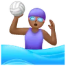 Woman Playing Water Polo: Medium-Dark Skin Tone Emoji 🤽🏾‍♀️ image - Samsung style