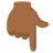 Backhand Index Pointing Down: Medium-Dark Skin Tone