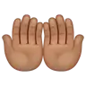 Palms Up Together: Medium Skin Tone Emoji 🤲🏽 image - WhatsApp style