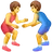 Men Wrestling