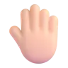 Raised Back Of Hand: Light Skin Tone Emoji 🤚🏻 image - Microsoft 3D Fluent style