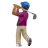 Person Golfing: Medium-Dark Skin Tone