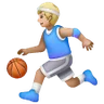 Man Bouncing Ball: Medium-Light Skin Tone Emoji ⛹🏼‍♂️ image - Samsung style