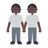 People Holding Hands: Dark Skin Tone Emoji 🧑🏿‍🤝‍🧑🏿 image - Tossface style