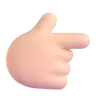 Backhand Index Pointing Right: Light Skin Tone Emoji 👉🏻 image - Microsoft 3D Fluent style