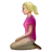 Woman Kneeling: Medium-Light Skin Tone