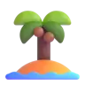 เกาะทะเลทราย Emoji 🏝 image - Microsoft 3D Fluent style