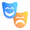 ศิลปะการแสดง Emoji 🎭 image - Microsoft 3D Fluent style