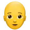 Person: Bald Emoji 🧑‍🦲 image - Apple style