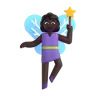 Woman Fairy: Dark Skin Tone Emoji 🧚🏿‍♀️ image - Microsoft 3D Fluent style