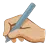Writing Hand: Medium-Light Skin Tone