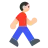 Man Walking: Light Skin Tone