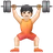 Person Lifting Weights: Light Skin Tone