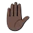 Raised Hand: Dark Skin Tone