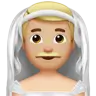 Man With Veil: Medium-Light Skin Tone Emoji 👰🏼‍♂️ image - Apple style