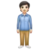 Person Standing: Light Skin Tone Emoji 🧍🏻 image - WhatsApp style