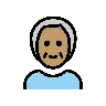 Older Person: Medium Skin Tone Emoji 🧓🏽 image - OpenMoji style