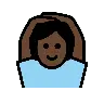 Person Gesturing Ok: Dark Skin Tone Emoji 🙆🏿 image - OpenMoji style