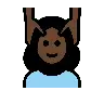 Woman Getting Massage: Dark Skin Tone Emoji 💆🏿‍♀️ image - OpenMoji style