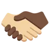 Handshake: Medium-Light Skin Tone, Dark Skin Tone Emoji 🫱🏼‍🫲🏿 image - Twitter / X (Twemoji) style