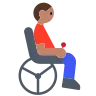 Man In Motorized Wheelchair: Medium Skin Tone Emoji 👨🏽‍🦼 image - Tossface style